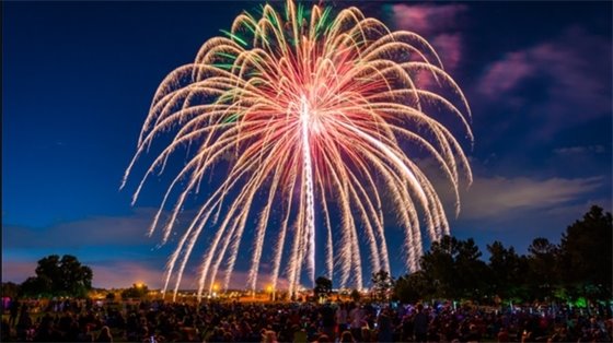 Fireworks at Greenwood Village Day.