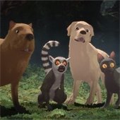 Flow movie still with group of animals