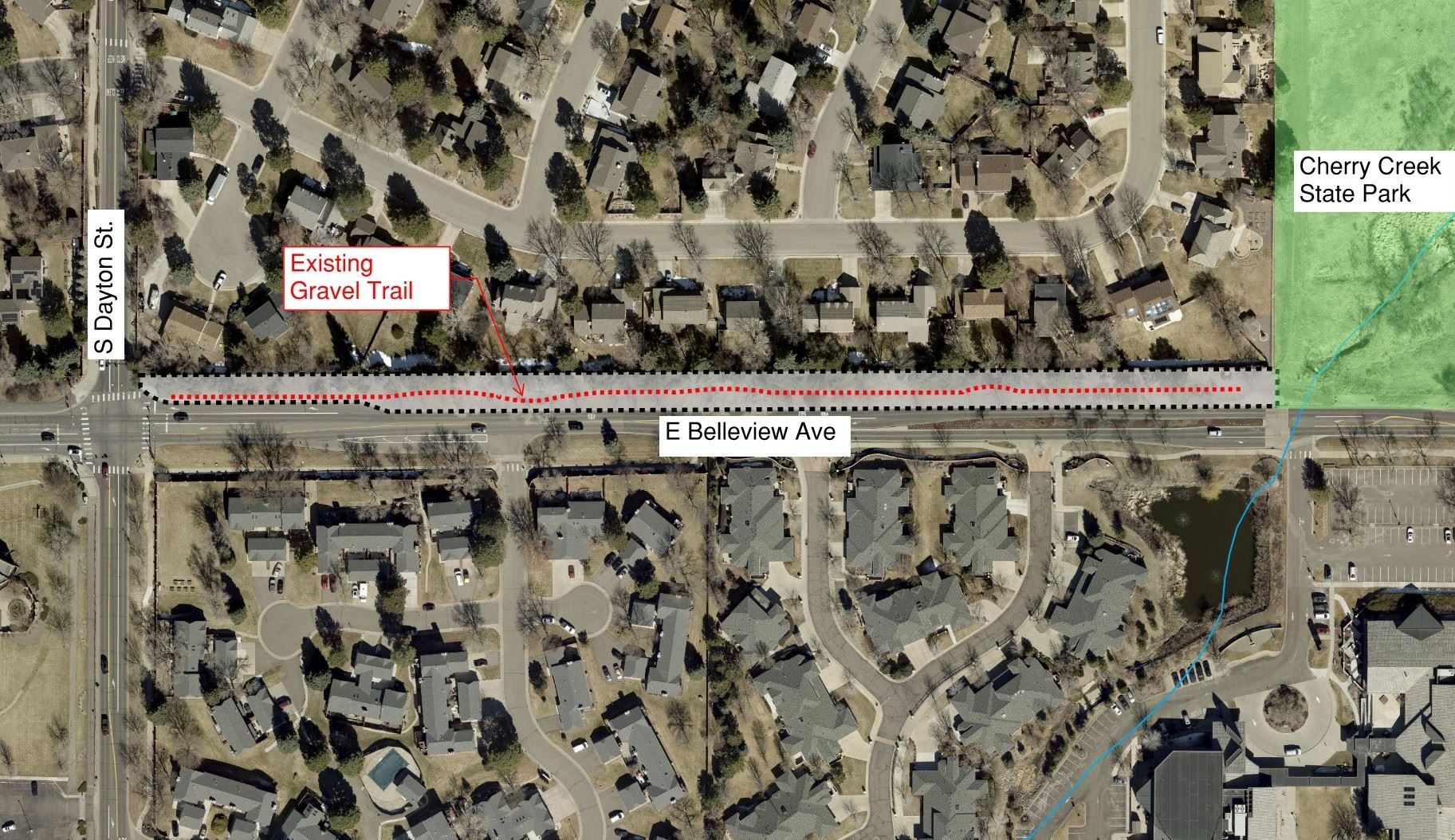 Map of Site for East Belleview Trail Public Meeting